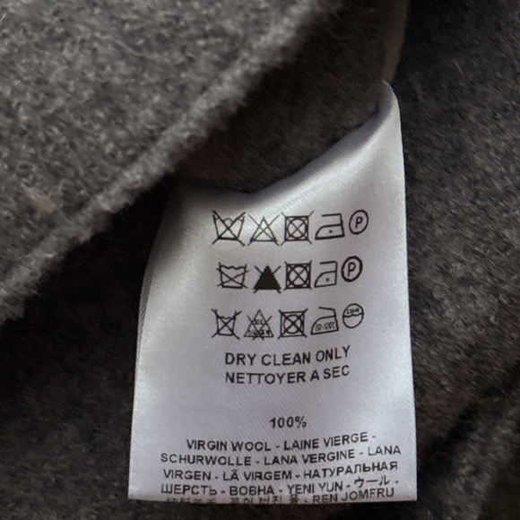 Wool hooded jacket with tie - Picture 7 of 8